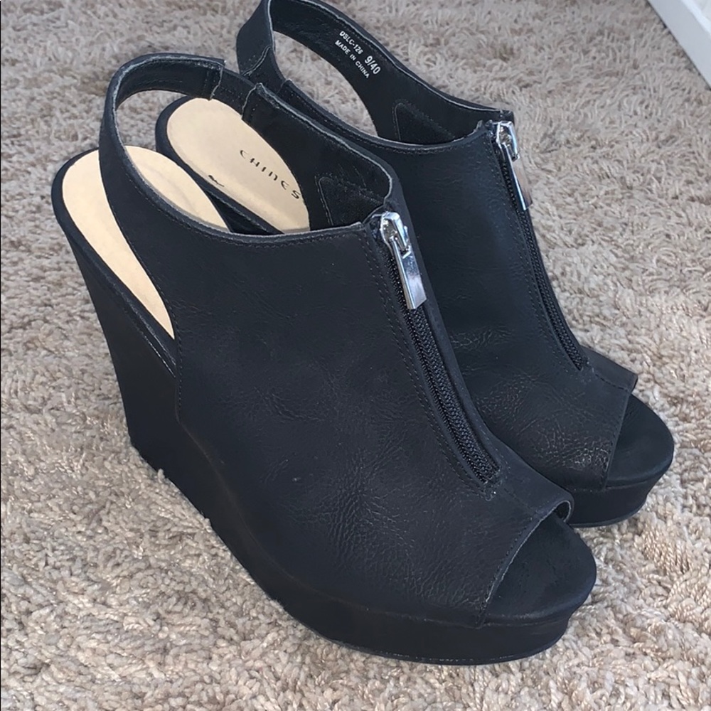 Black Wedges size 9